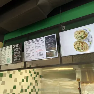 Pita Fusion menu boards