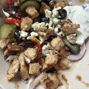 My salad, which does not include lettuce. $14 for less than 2 cups of food.