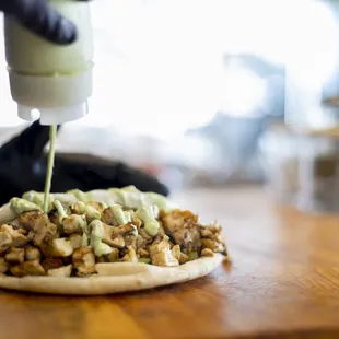 Grilled Chicken Pita with extra Jalapeño Ranch!