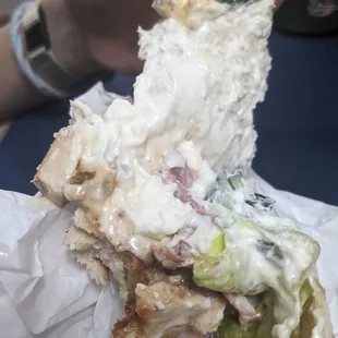 This is supposed to be Maui chicken with honey chipotle and pineapple. This was not edible.