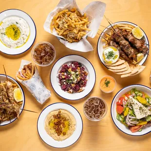 a variety of food items