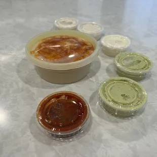 Half Hummus with sauces