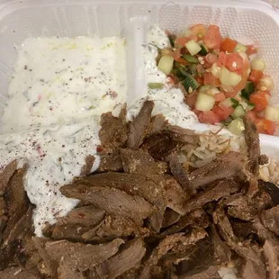 Barely any cucumber yogurt