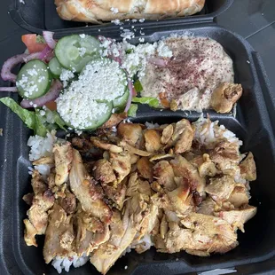 The the "pita" breads that came w/ each meal were completely unusable.