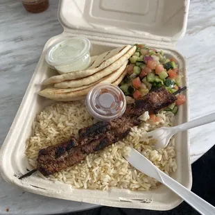 beef kebab plate