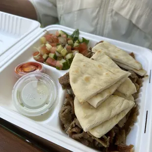 Lamb &amp; beef gyro plate