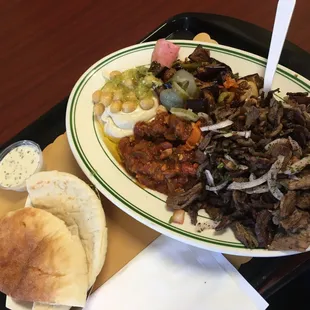 Lamb shwarma plate