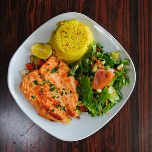 a plate of food on a table
