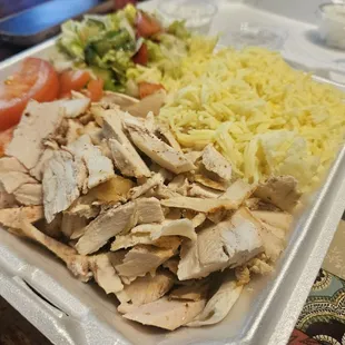 Chicken schwarma plate