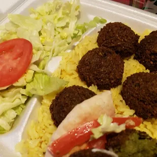 HUGE falafel ball plate.