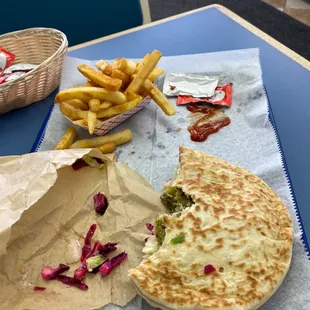 pita hut and fries