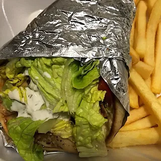 Chicken and Garlic Shawarma Wrap