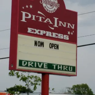 a drive thru sign
