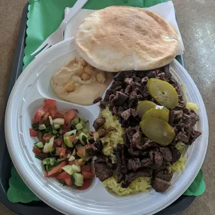 Beef shwarma plate!