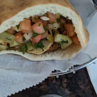 Jerusalem falafel sandwich