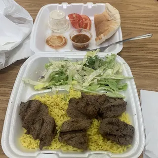 Beef Shish Kabob Entree