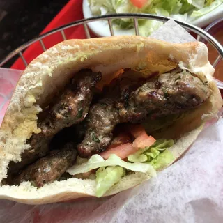 Lamb Kabob Sandwich