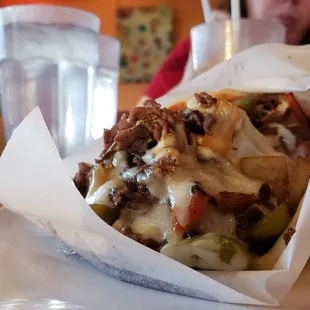 Philly Steak Pita, need i say more??   A must try. Repeat.