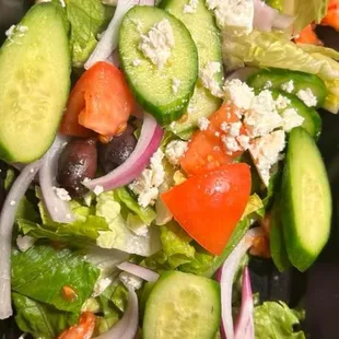 1/2 empty salad I paid $13 for. I&apos;ll never order fast food again