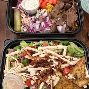 Lentil Fetoosh Salad &amp; Gyro Bowl