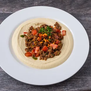 Hummus with Kafta Beef