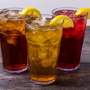 Freshly Brewed Iced Tea (tropical, berry hibiscus, paradise green)