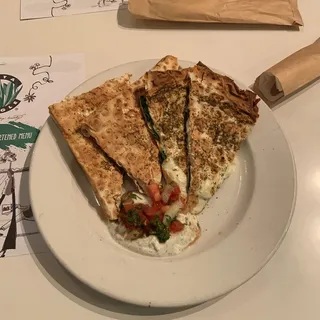 Spinach Four-Cheese Quesadilla