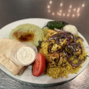 Chicken dinner plate