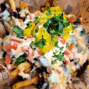 Beef shawarma fries-half order. Yum!!