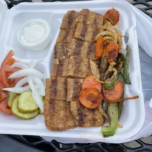 Chicken Kafta Kabob Platter Dinner