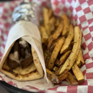 pita and fries