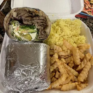 Gyro sandwich (I ordered a chicken pita sandwich)