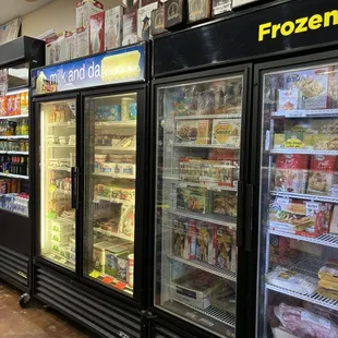 the frozen food section