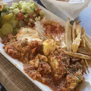 Israeli spicy egg dish (Shakshuka)