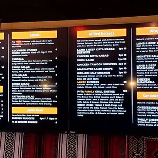 Overhead Menu @ The Bar