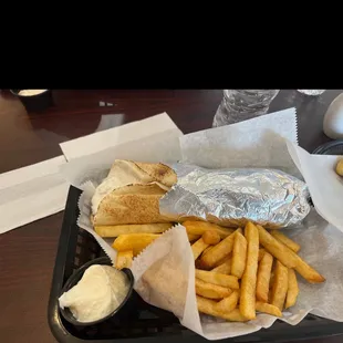 Lamb Shawarma with fries