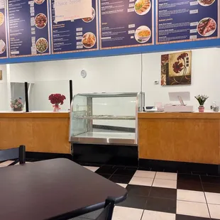 Menu board and front counter