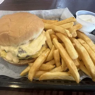 1/2 lb Double Stack Burger with Fries