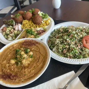 Veggie Bowl, Ful, &amp; Tabouleh Salad