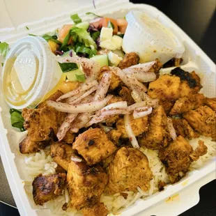 Chicken kebab platter