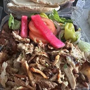 Chicken shawarma platter