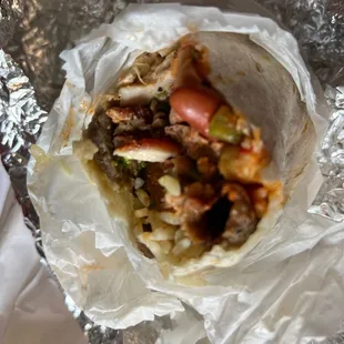 Peter Pita Pan Burrito Sandwich