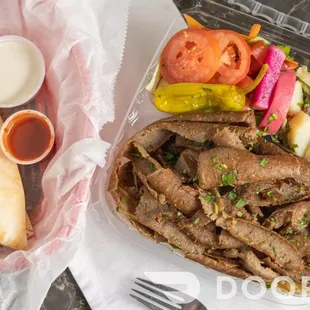 Lamb shawarma platter large