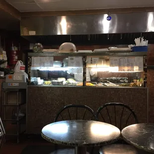 Small place.   But food looks good.  They serve fresh squeezed OJ