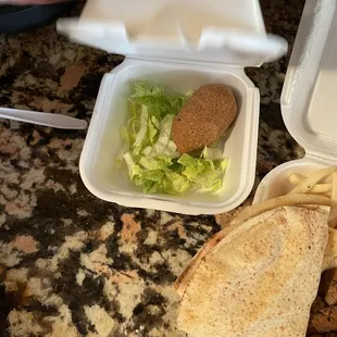 a sandwich and french fries