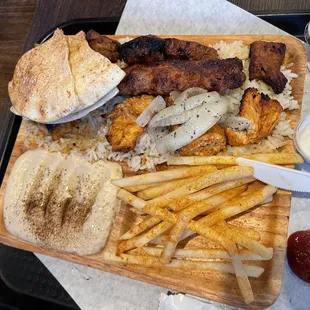 Three grilled skewers