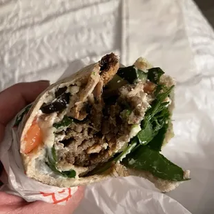 This is the  Super Greek which is the second most popular item on the menu, according to the owner.