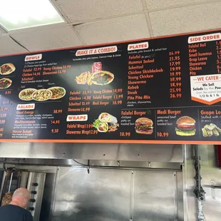 menu and prices
