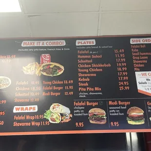 2021 current menu