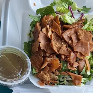 Small Fattoush Salad (requested dressing on the side)